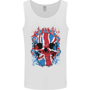 Union Jack Flag Skull Gym MMA Biker Mens Vest Tank Top White