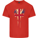 Union Jack Skull Gym St. George's Day Mens Cotton T-Shirt Tee Top Red
