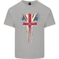 Union Jack Skull Gym St. George's Day Mens Cotton T-Shirt Tee Top Sports Grey