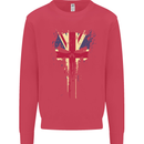 Union Jack Skull Gym St. George's Day Mens Sweatshirt Jumper Heliconia