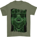 VR Man Virtual Reality Gaming Gamer Mens T-Shirt 100% Cotton Military Green