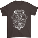 Valhalla is Calling Vikings Odin Thor Gym Mens T-Shirt Cotton Gildan Dark Chocolate