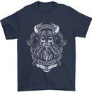 Valhalla is Calling Vikings Odin Thor Gym Mens T-Shirt Cotton Gildan Navy Blue