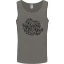 Valknut Symbol With Ravens Viking Mens Vest Tank Top Charcoal