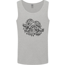 Valknut Symbol With Ravens Viking Mens Vest Tank Top Sports Grey