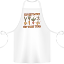 Vegan Living Life on the Veg Vegetarian Cotton Apron 100% Organic White