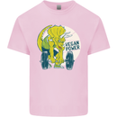 Vegan Power Gym Bodybuilding Vegetarian Mens Cotton T-Shirt Tee Top Light Pink
