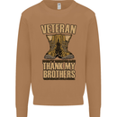 Veteran Boots British Army Marines Paras Mens Sweatshirt Jumper Caramel Latte