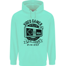 Video Gamer Retro Club Gaming Childrens Kids Hoodie Peppermint