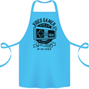Video Gamer Retro Club Gaming Cotton Apron 100% Organic Turquoise