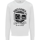 Video Gamer Retro Club Gaming Kids Sweatshirt Jumper White
