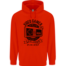 Video Gamer Retro Club Gaming Mens 80% Cotton Hoodie Bright Red