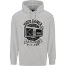 Video Gamer Retro Club Gaming Mens 80% Cotton Hoodie Sports Grey