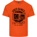 Video Gamer Retro Club Gaming Mens Cotton T-Shirt Tee Top Orange