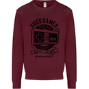 Video Gamer Retro Club Gaming Mens Sweatshirt Jumper Maroon