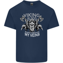 Viking Blood Odin Valhalla Norse Mythology Kids T-Shirt Childrens Navy Blue