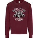 Viking Blood Odin Valhalla Norse Mythology Mens Sweatshirt Jumper Maroon