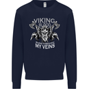 Viking Blood Odin Valhalla Norse Mythology Mens Sweatshirt Jumper Navy Blue