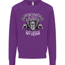 Viking Blood Odin Valhalla Norse Mythology Mens Sweatshirt Jumper Purple