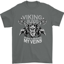 Viking Blood Odin Valhalla Norse Mythology Mens T-Shirt Cotton Gildan Charcoal