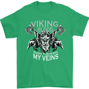 Viking Blood Odin Valhalla Norse Mythology Mens T-Shirt Cotton Gildan Irish Green