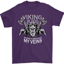 Viking Blood Odin Valhalla Norse Mythology Mens T-Shirt Cotton Gildan Purple