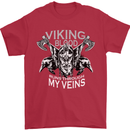Viking Blood Odin Valhalla Norse Mythology Mens T-Shirt Cotton Gildan Red