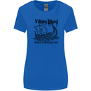 Viking Blood Runs Through Me Ship Sailing Womens Wider Cut T-Shirt Royal Blue
