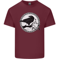 Viking Crow Celtic Norse Valhalla Odin Thor Mens Cotton T-Shirt Tee Top Maroon