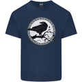 Viking Crow Celtic Norse Valhalla Odin Thor Mens Cotton T-Shirt Tee Top Navy Blue