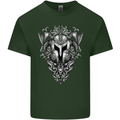 Viking Helmet Valhalla Gym Training Top Mens Cotton T-Shirt Tee Top Forest Green