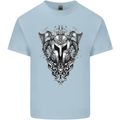 Viking Helmet Valhalla Gym Training Top Mens Cotton T-Shirt Tee Top Light Blue