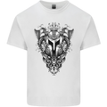 Viking Helmet Valhalla Gym Training Top Mens Cotton T-Shirt Tee Top White