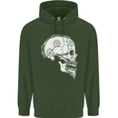 Viking Skull Thor Valhalla Norse Mythology Childrens Kids Hoodie Forest Green