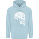 Viking Skull Thor Valhalla Norse Mythology Childrens Kids Hoodie Light Blue