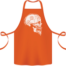 Viking Skull Thor Valhalla Norse Mythology Cotton Apron 100% Organic Orange