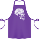 Viking Skull Thor Valhalla Norse Mythology Cotton Apron 100% Organic Purple