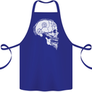 Viking Skull Thor Valhalla Norse Mythology Cotton Apron 100% Organic Royal Blue