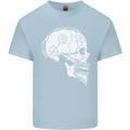 Viking Skull Thor Valhalla Norse Mythology Mens Cotton T-Shirt Tee Top Light Blue