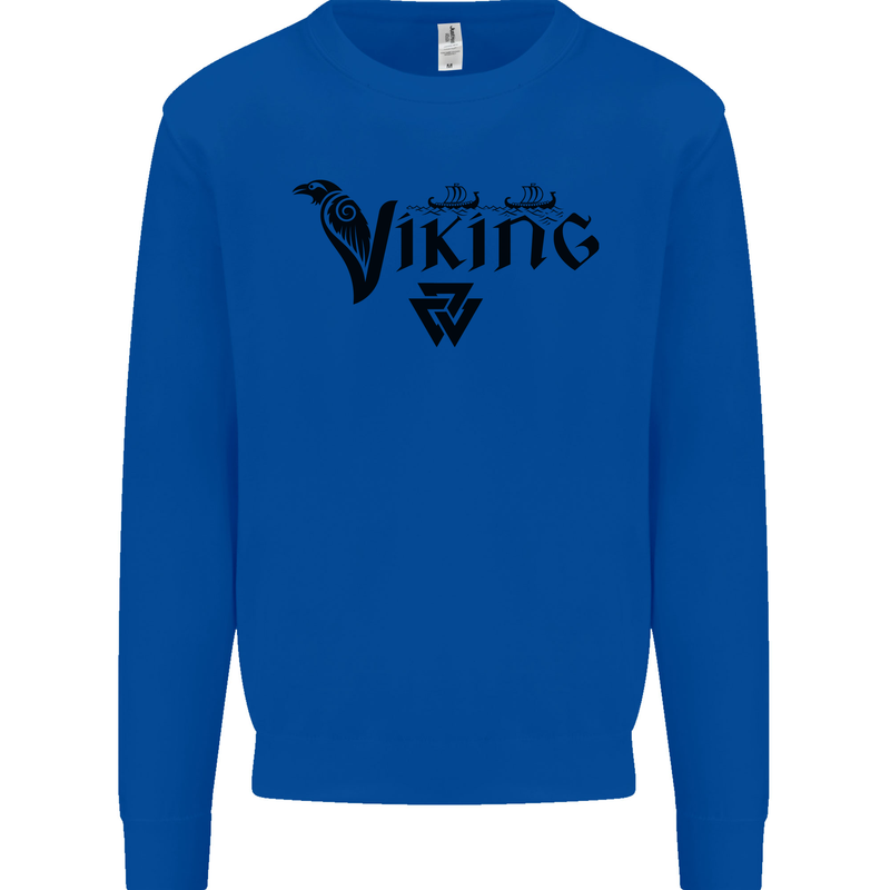 Viking Thor Odin Valhalla Norse Mythology Mens Sweatshirt Jumper Royal Blue