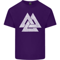 Viking Valknut Symbol  Norse Mythology Thor Mens Cotton T-Shirt Tee Top Purple