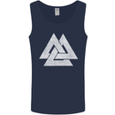 Viking Valknut Symbol  Norse Mythology Thor Mens Vest Tank Top Navy Blue
