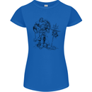Viking Warior Skull Thor Odin Valhalla MMA Womens Petite Cut T-Shirt Royal Blue