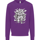 Viking Warrior Valhalla Odin Axe Gym God Mens Sweatshirt Jumper Purple