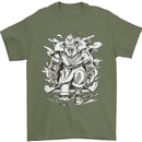 Viking Warrior Valhalla Odin Axe Gym God Mens T-Shirt Cotton Gildan Military Green