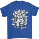 Viking Warrior Valhalla Odin Axe Gym God Mens T-Shirt Cotton Gildan Royal Blue