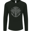 Viking Yggdrasil Tree Norse Mythology Thor Mens Long Sleeve T-Shirt Black