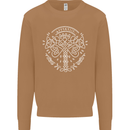 Viking Yggdrasil Tree Norse Mythology Thor Mens Sweatshirt Jumper Caramel Latte