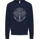 Viking Yggdrasil Tree Norse Mythology Thor Mens Sweatshirt Jumper Navy Blue