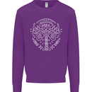 Viking Yggdrasil Tree Norse Mythology Thor Mens Sweatshirt Jumper Purple